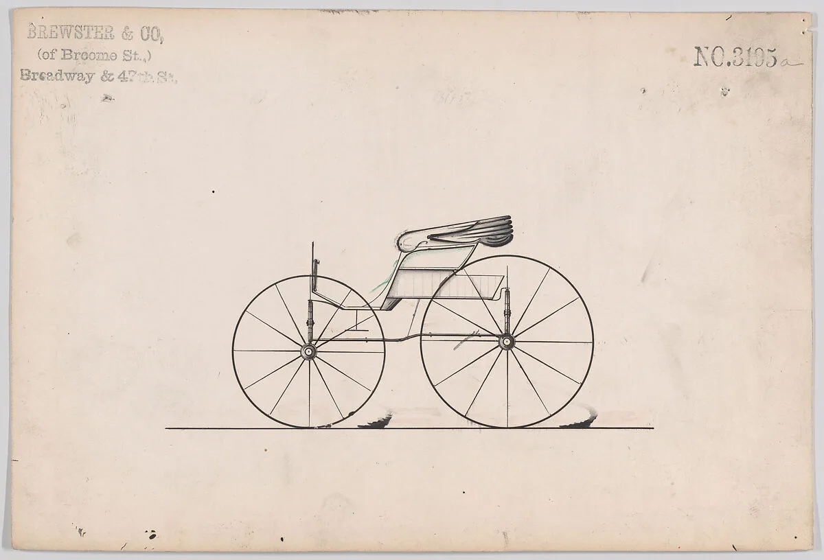 Design for Pony Phaeton, no. 3195a — Brewster & Co.