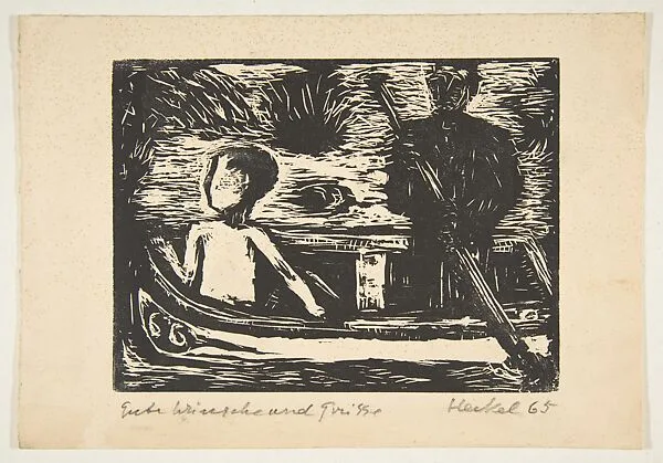 35. Jahresblatt: Im Boot — Erich Heckel