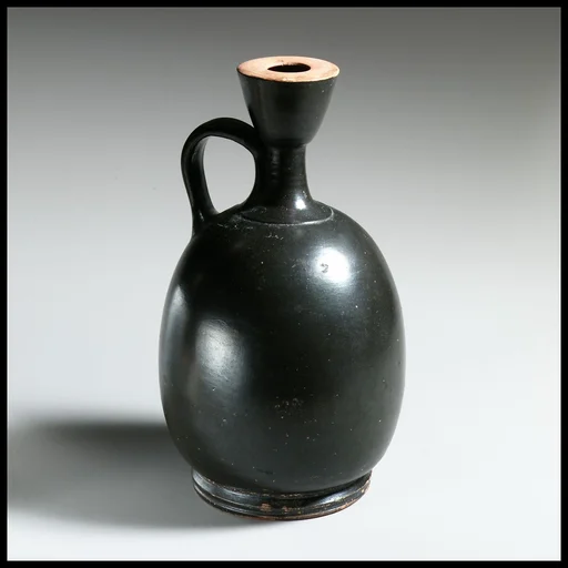 Terracotta squat lekythos (oil flask)