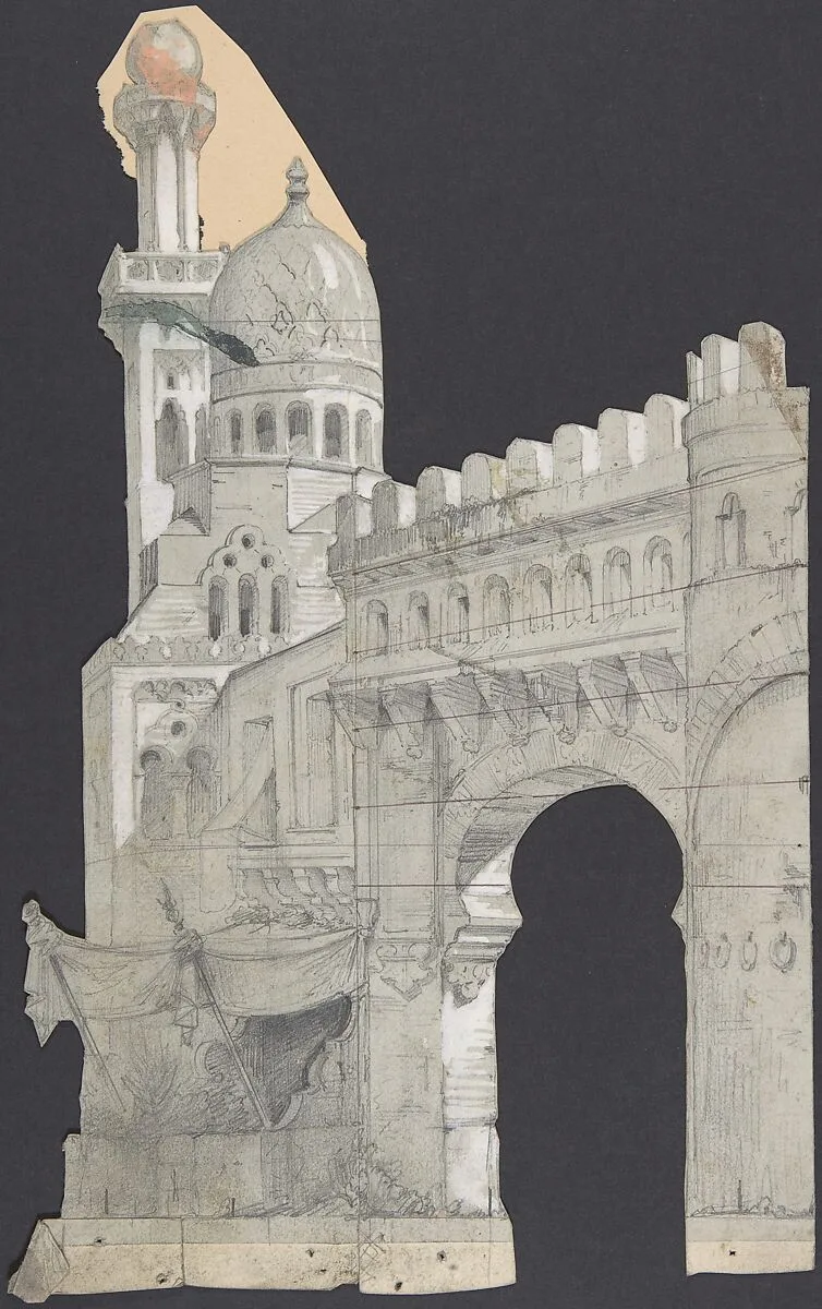 Design for a Stage Set at the Opéra, Paris — Eugène Cicéri