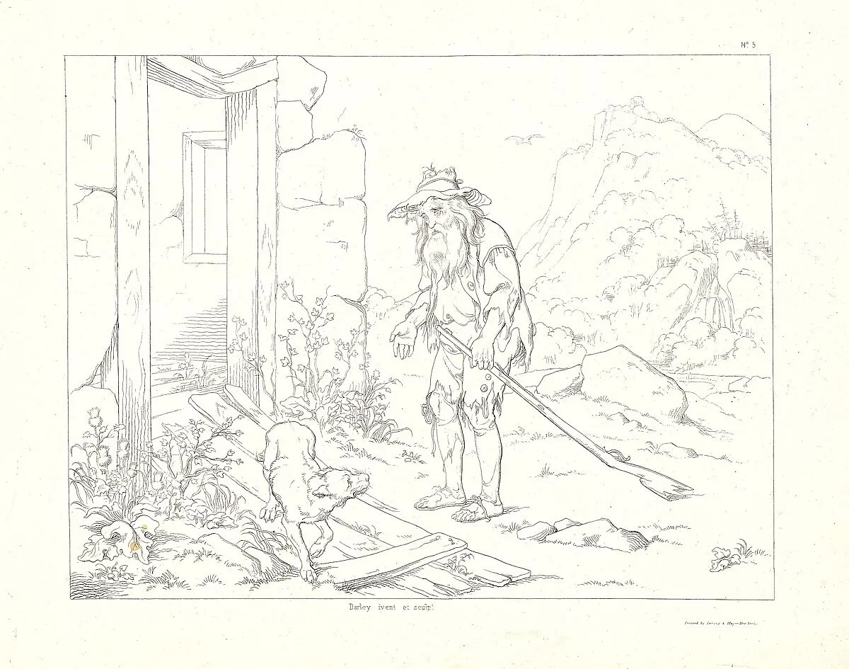 Washington Irving's Illustrations for the Legend of Rip van Winkle, Designed and Etched by F.O.C. Darley — Felix Octavius Carr Darley|Washington Irving|Leavitt, Trow & Co.|American Art Union, New York|Sarony & Major