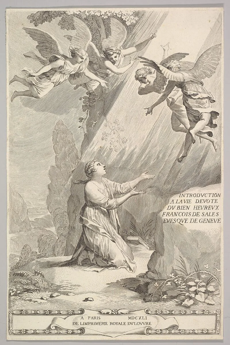 Title page for François de Sales, Introduction à la vie dévote — Claude Mellan|François de Sales|L'Imprimerie Royale