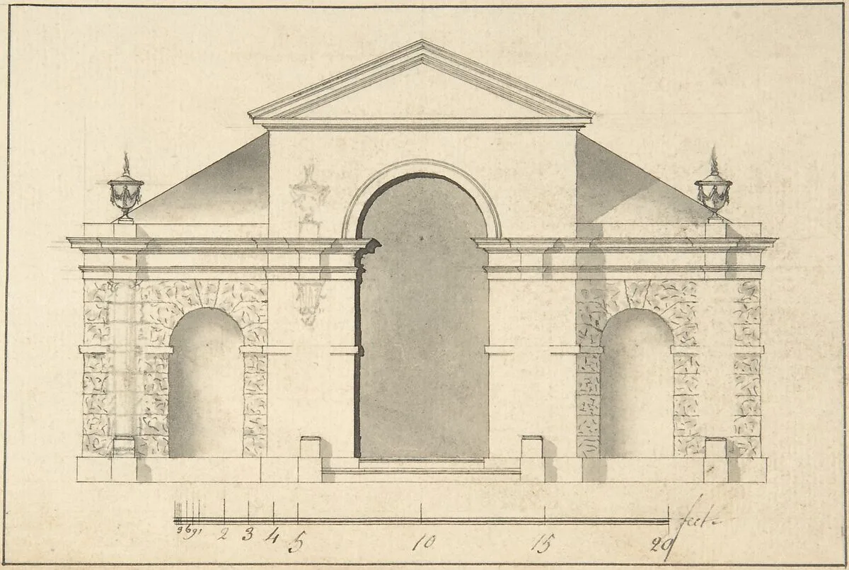 Elevation of Garden Pavilion — Robert Morris