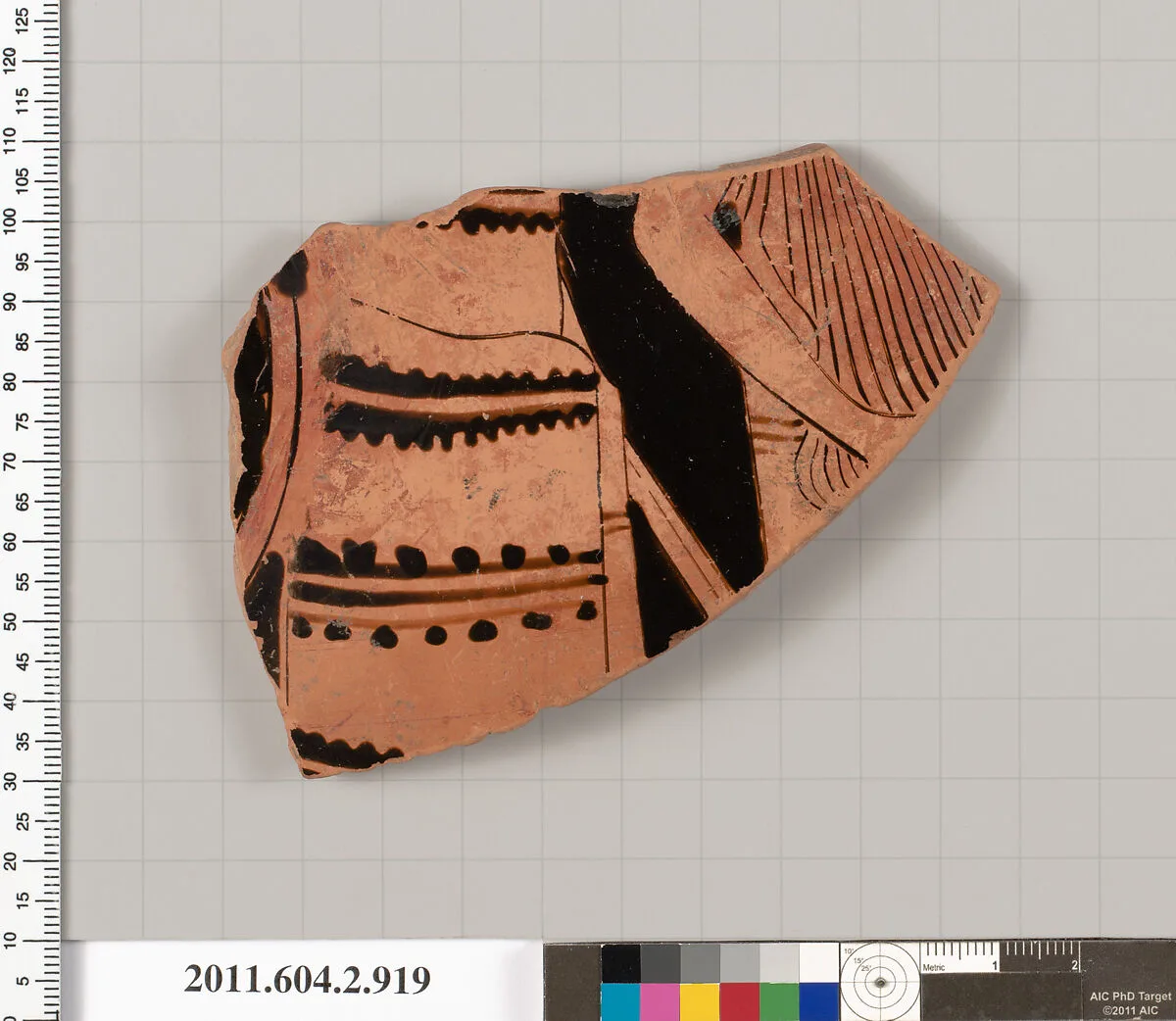 Terracotta fragment of a hydria: kalpis (water jar) — Unknown