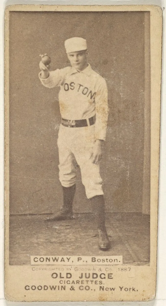 Conway, Pitcher, Boston, from the Old Judge series (N172) for Old Judge Cigarettes — Goodwin & Company