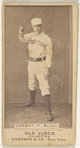 Conway, Pitcher, Boston, from the Old Judge series (N172) for Old Judge Cigarettes