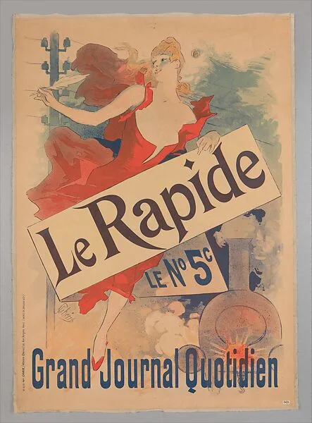 Le Rapide, le n° 5 c. Grand journal quotidien — Jules Chéret|Imprimerie Chaix (Ateliers Chéret)