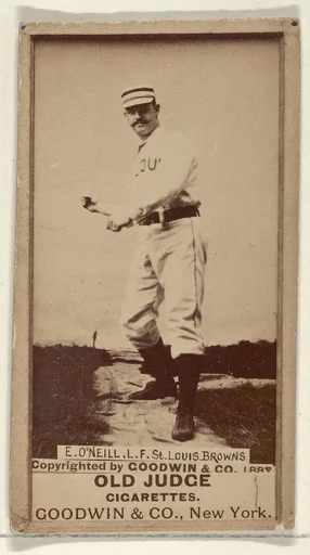James Edward "Tip" O'Neill, Left Field, St. Louis Browns, from the Old Judge series (N172) for Old Judge Cigarettes