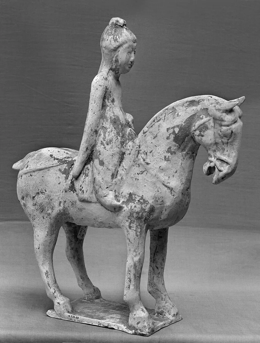 唐 陶騎馬俑|Horse and rider — Unknown