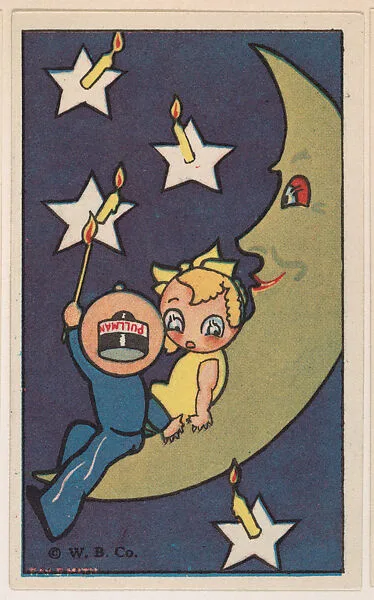 The Man in the Moon, bakery card from the Pullman Kids in Wonderland series (D69), issued by the Weber Baking Company — Weber Baking Company