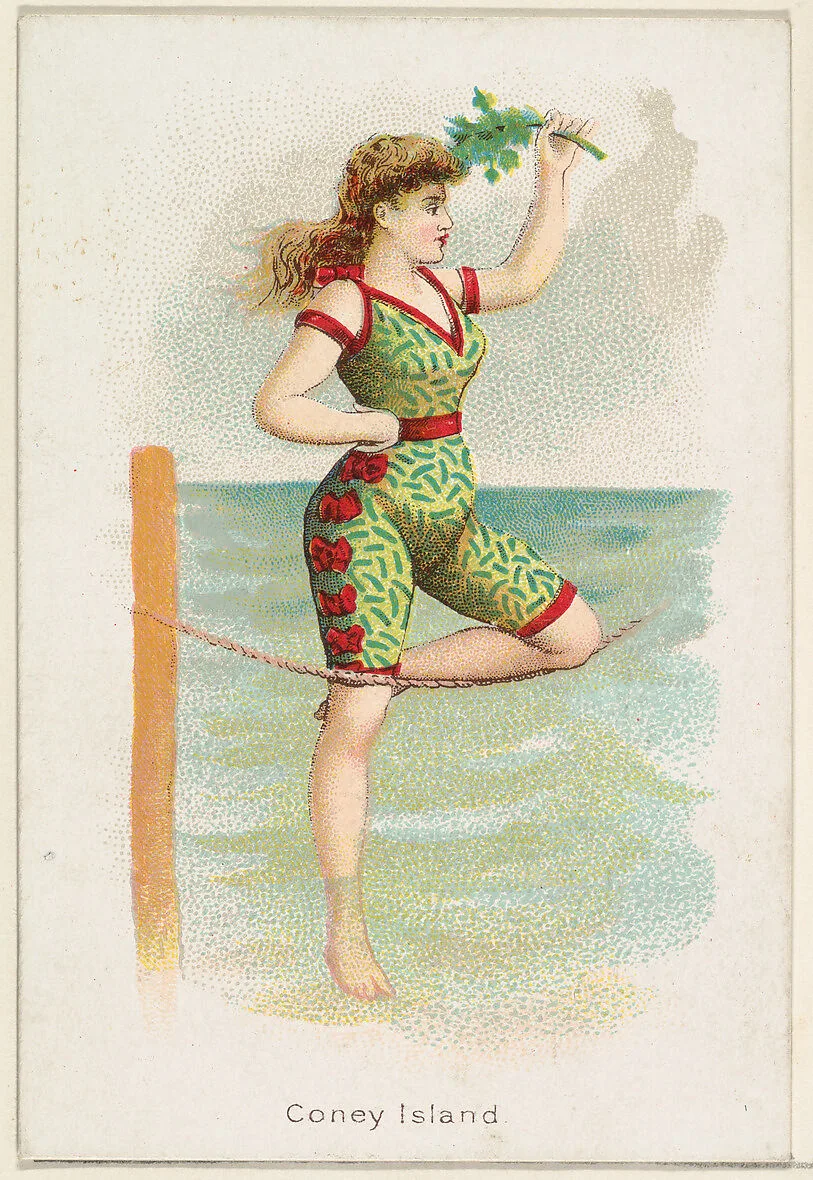 Coney Island, from the Beautiful Bathers series (N192) issued by Wm. S. Kimball & Co. — Julius Bien|William S. Kimball & Company