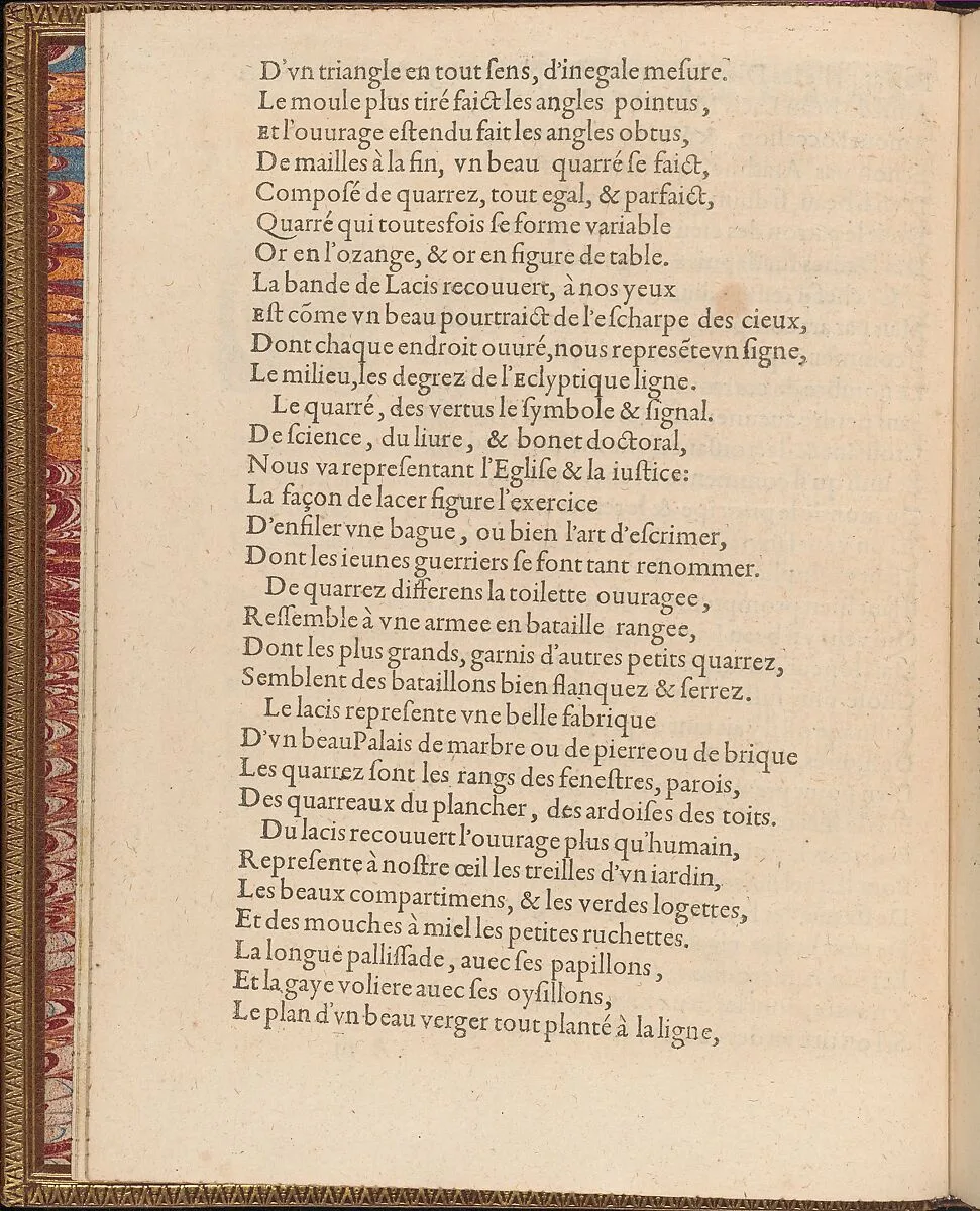 La Pratique de l'Aiguille, page 3 (verso) — Matthias Mignerak|Pierre Firens|Marie de Medici|Jean Le Clerc