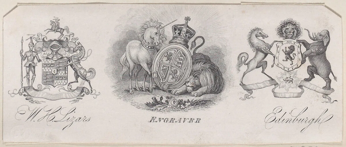 Trade card for W. H. Lizars, Engraver — Anonymous, British, late 18th–early 19th century