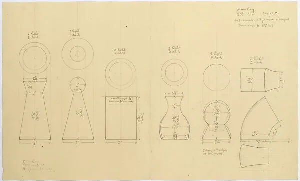 Design for Chess Pieces — Man Ray