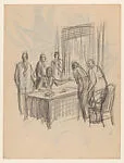 Preparatory sketch for paintings depicting the history of the Crown of the Andes — Gordon E. Paxson