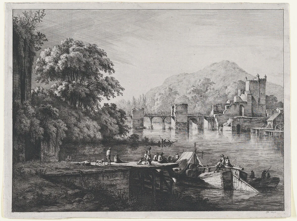 View of the Château de Sainte-Colombe in Dauphiné — Jean Jacques de Boissieu