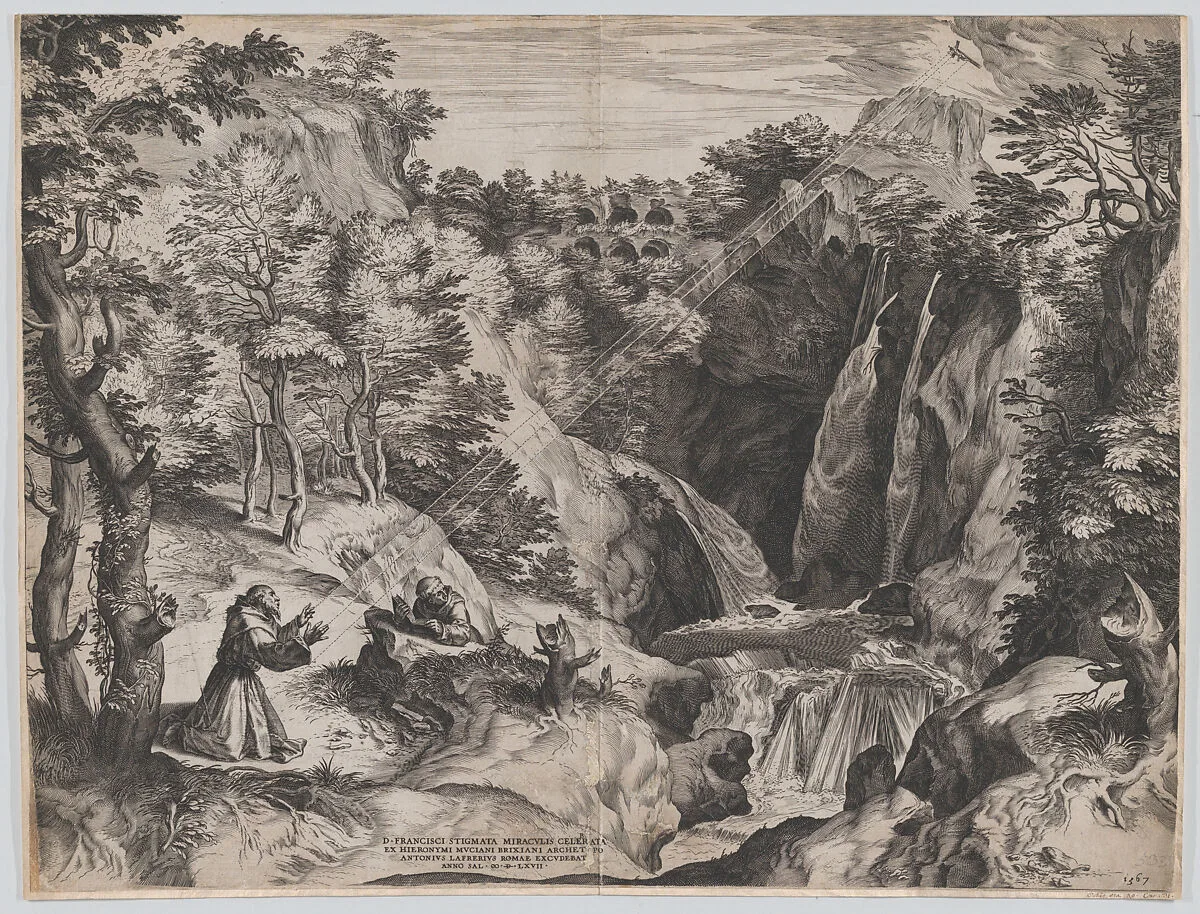 St Francis Receives the Stigmata — Cornelis Cort|Girolamo Muziano|Antonio Lafreri