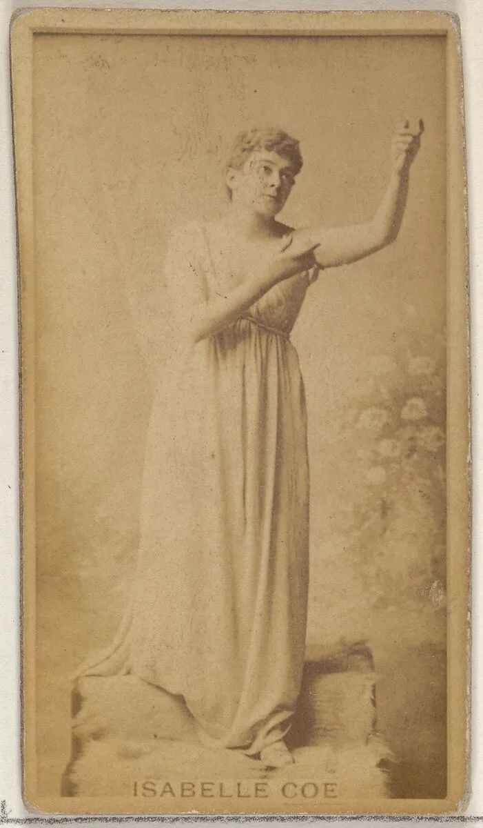 Isabelle Coe, from the Actors and Actresses series (N45, Type 8) for Virginia Brights Cigarettes — Allen & Ginter