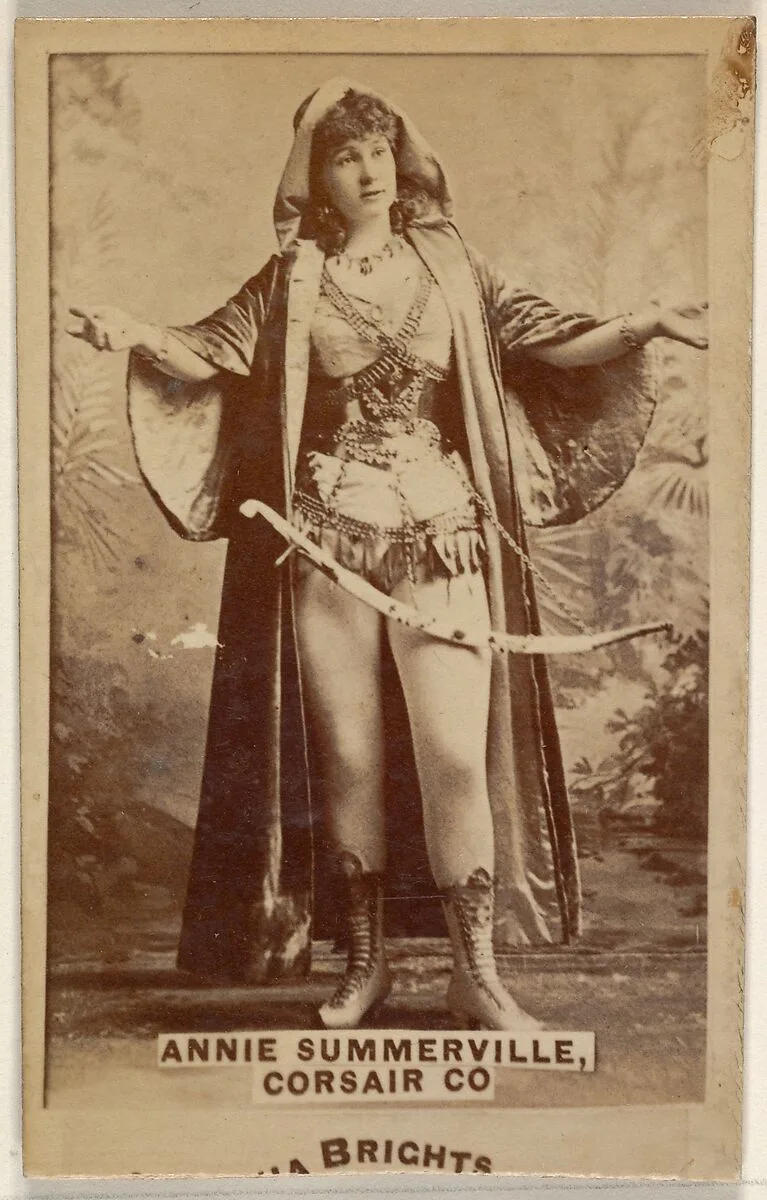 Annie Summerville, Corsair Co., from the Actors and Actresses series (N45, Type 6) for Virginia Brights Cigarettes — Allen & Ginter