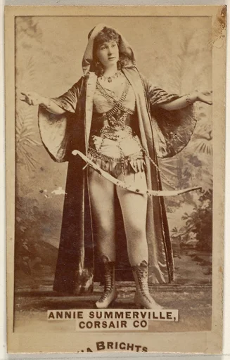 Annie Summerville, Corsair Co., from the Actors and Actresses series (N45, Type 6) for Virginia Brights Cigarettes