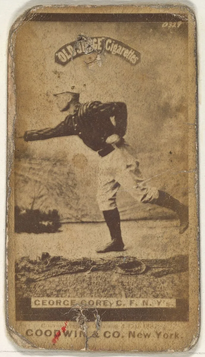 George F. "Piano Legs" Gore, Center Field, New York, from the Old Judge series (N172) for Old Judge Cigarettes — Goodwin & Company