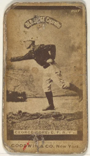 George F. "Piano Legs" Gore, Center Field, New York, from the Old Judge series (N172) for Old Judge Cigarettes