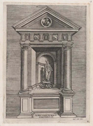 Speculum Romanae Magnificentiae: Temple-Altar of Jove, as a Youth