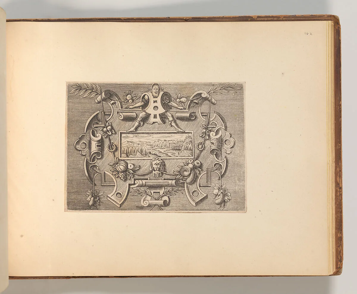 Series of Cartouches, in: Targhe ed altri ornati di varie e capricciose invenzioni (Cartouches and other ornaments of various and capricious invention, page 50) — Cornelis Bos