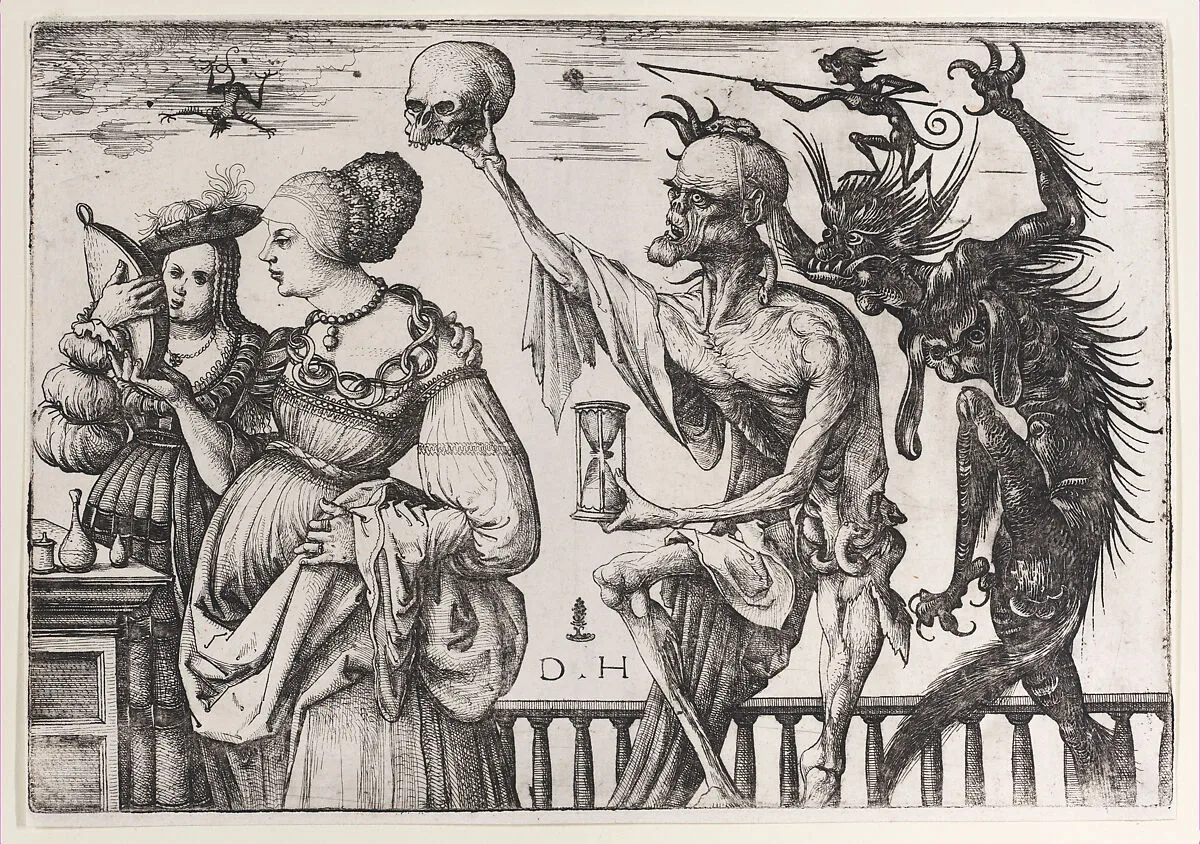 Death and the Devil Surprising Two Women — Daniel Hopfer