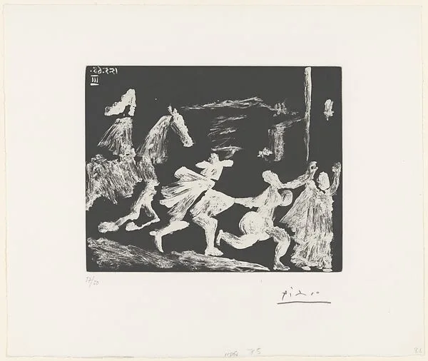 Cape and Sword: Pursuit I, from 347 Suite — Aldo and Piero Crommelynck|Pablo Picasso|Galerie Louise Leiris