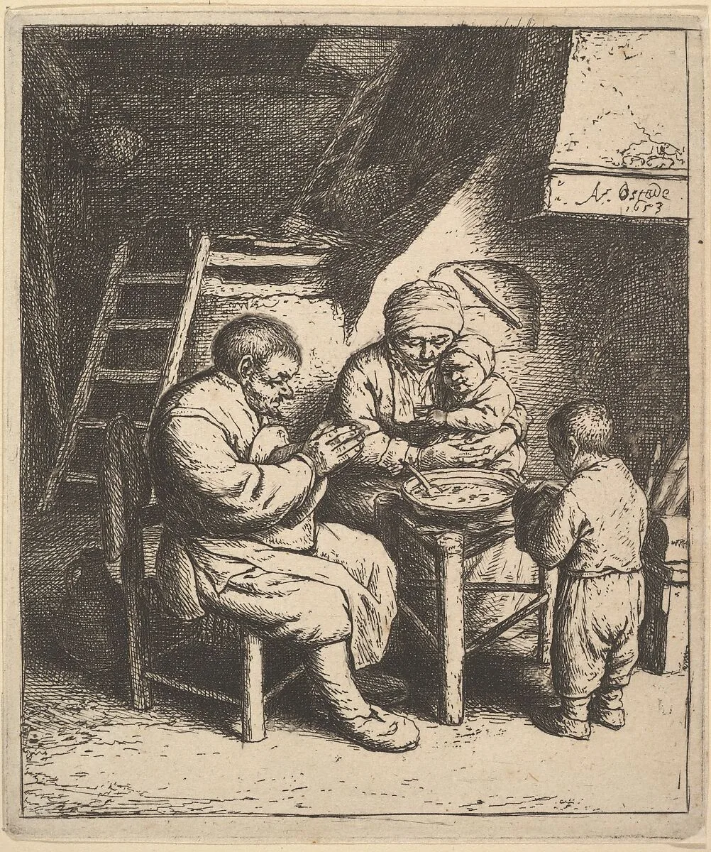 The Blessing — Adriaen van Ostade