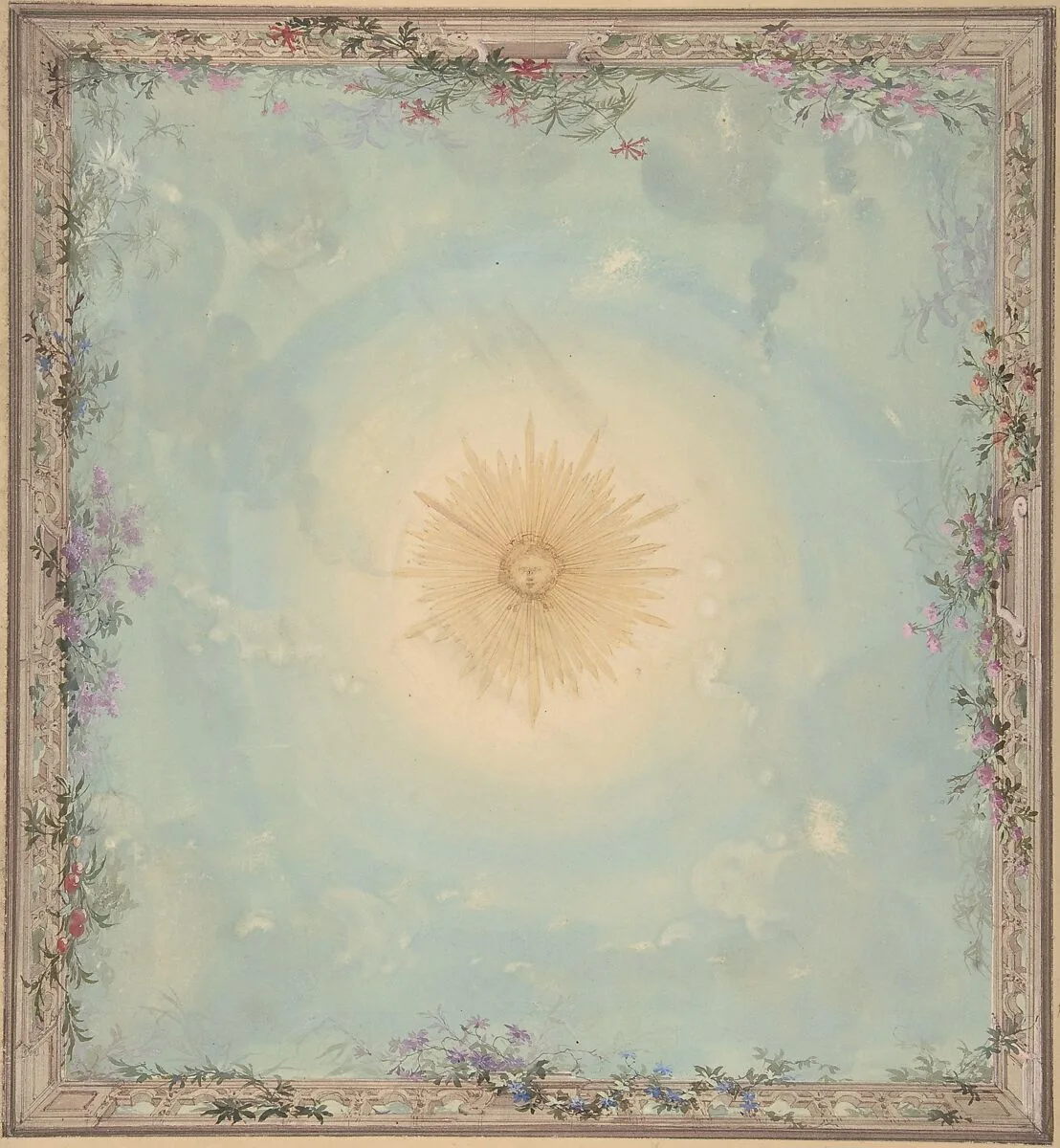 Designs for Ceilings with Central Sunburst — Charles Monblond