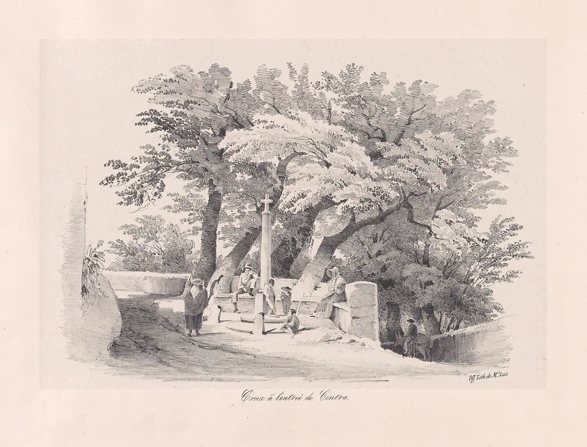 View of the cross on the road entering Cintra — Clementine de Brelaz|Manuel Luis