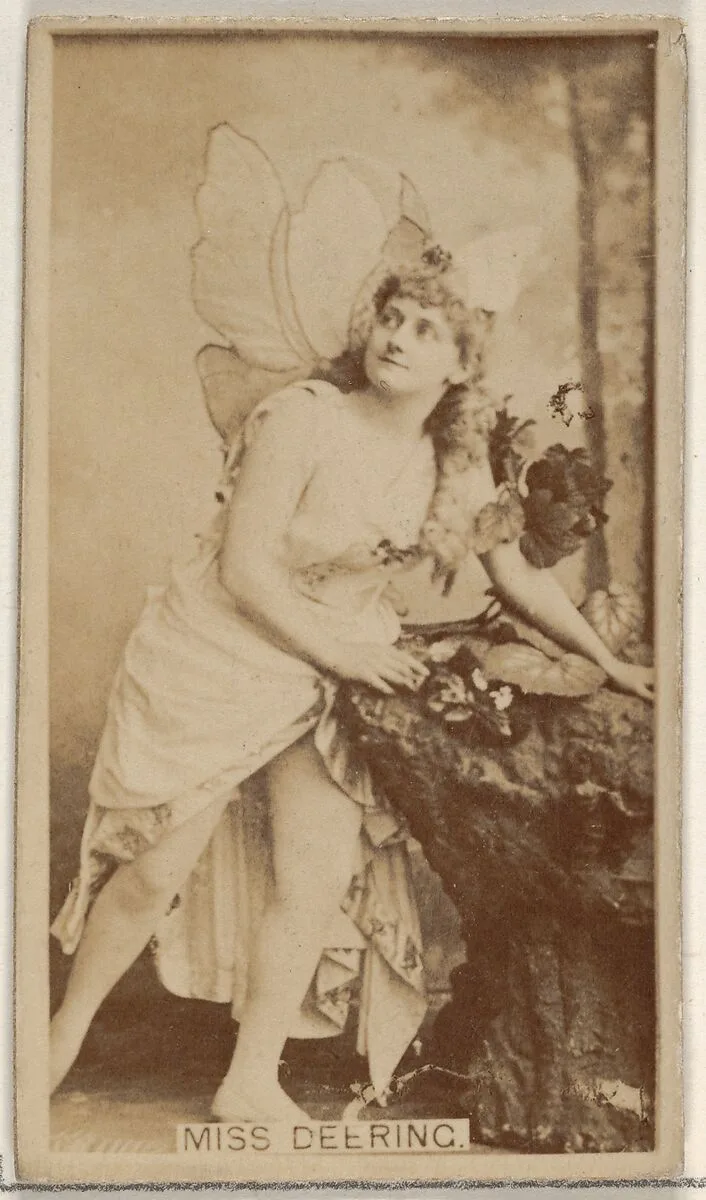 Miss Deering, from the Actors and Actresses series (N45, Type 8) for Virginia Brights Cigarettes — Allen & Ginter