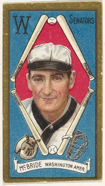 George F. McBride, Washington Senators, American League, from the "Baseball Series" (Gold Borders) set (T205) issued by the American Tobacco Company — American Tobacco Company