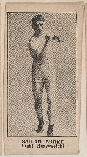 Sailor Burke, Light Heavyweight, from Boxers strip cards (W580) — Unknown