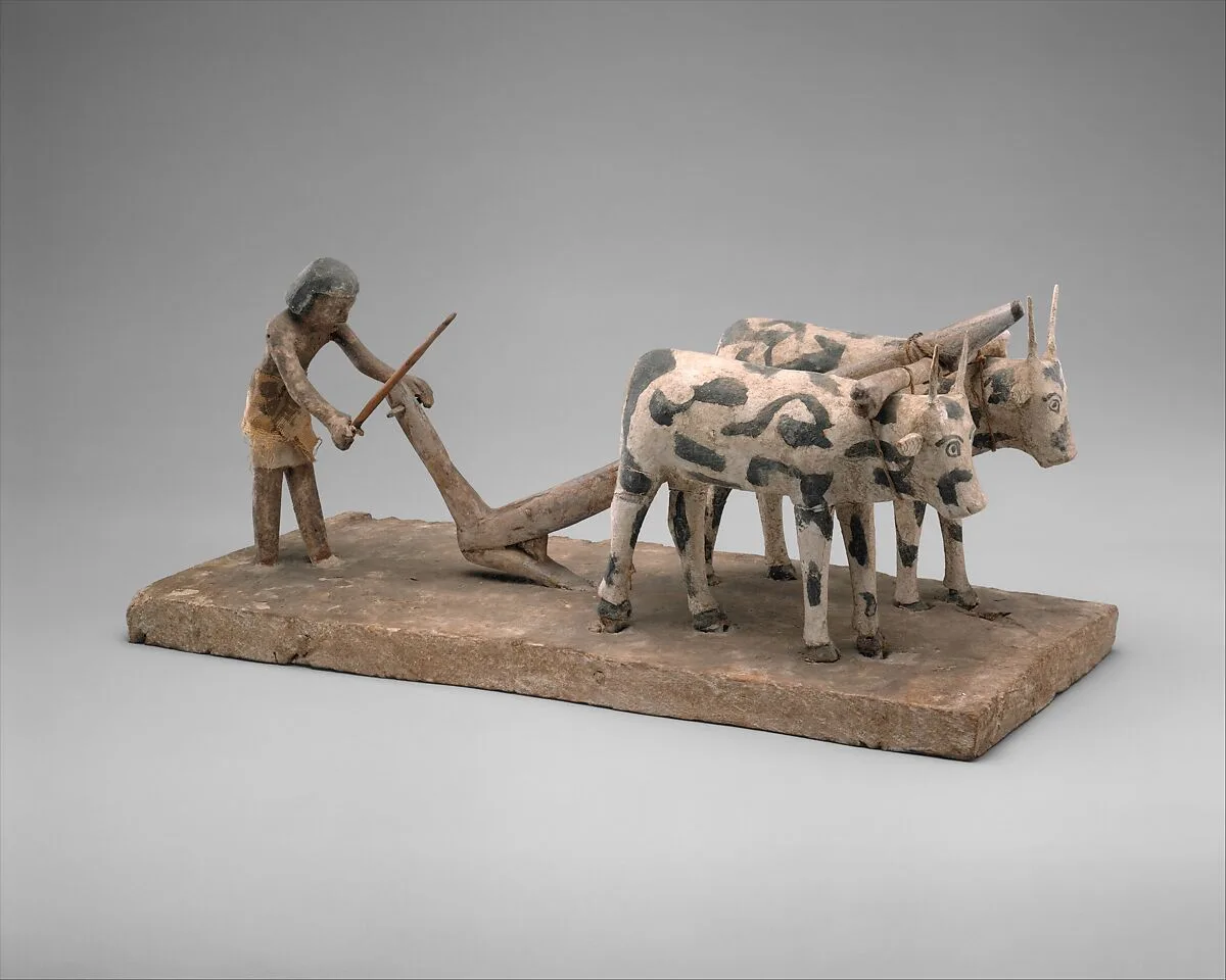 Model of a Man Plowing — Unknown