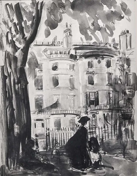 Study for "Bulfinch Houses, Beacon Hill" — George Luks