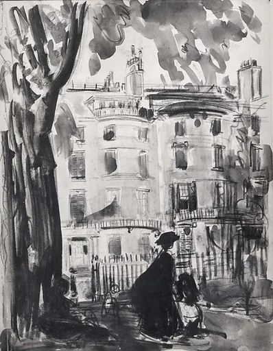 Study for "Bulfinch Houses, Beacon Hill"