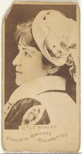 M'lle Ncalda, from the Actors and Actresses series (N45, Type 1) for Virginia Brights Cigarettes