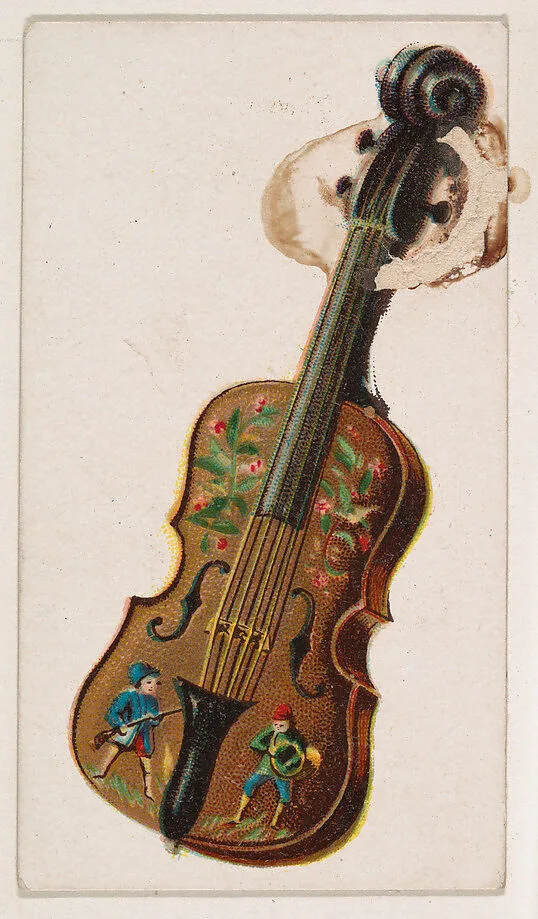 Violin, from the Novelties series (N228, Type 5) issued by Kinney Bros. — Kinney Brothers Tobacco Company