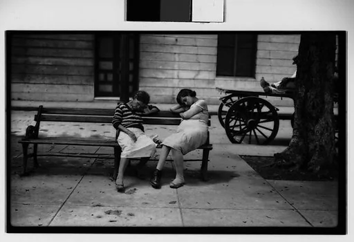 [Two Women Sleeping on Bench, Havana]
