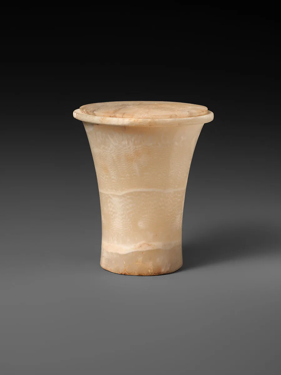 Cylindrical unguent vase with a lid — Unknown