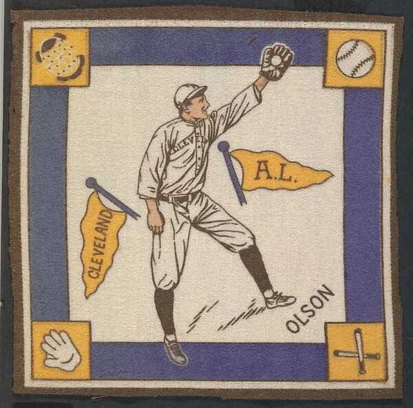 Ivy Olson, Cleveland, American League from Baseball Players Felt Blanket series (B18) — Unknown