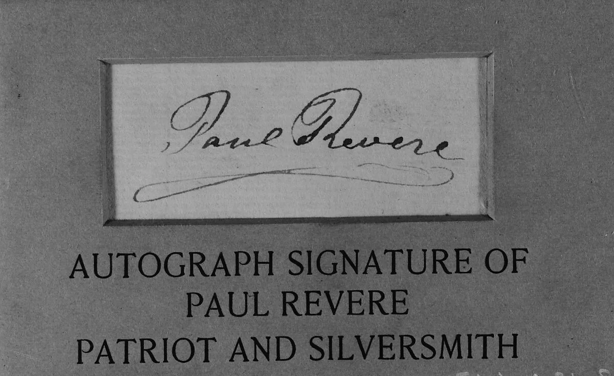Paul Revere's Autograph — Paul Revere Jr.