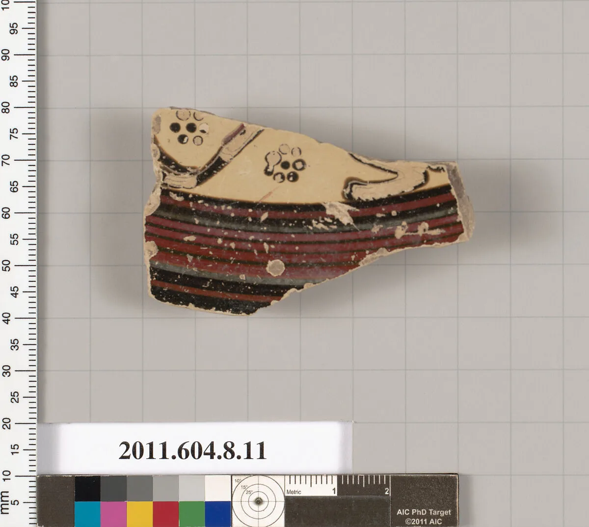 Terracotta fragment of a lid — Unknown