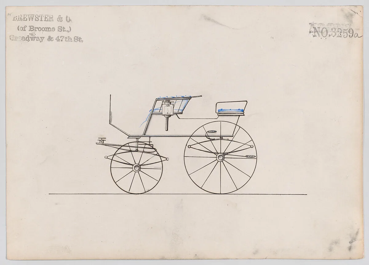 Design for T-Cart, no. 3259a — Brewster & Co.
