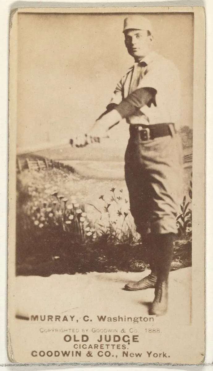 Jeremiah J. "Miah" Murray, Catcher, Washington Nationals, from the Old Judge series (N172) for Old Judge Cigarettes — Goodwin & Company