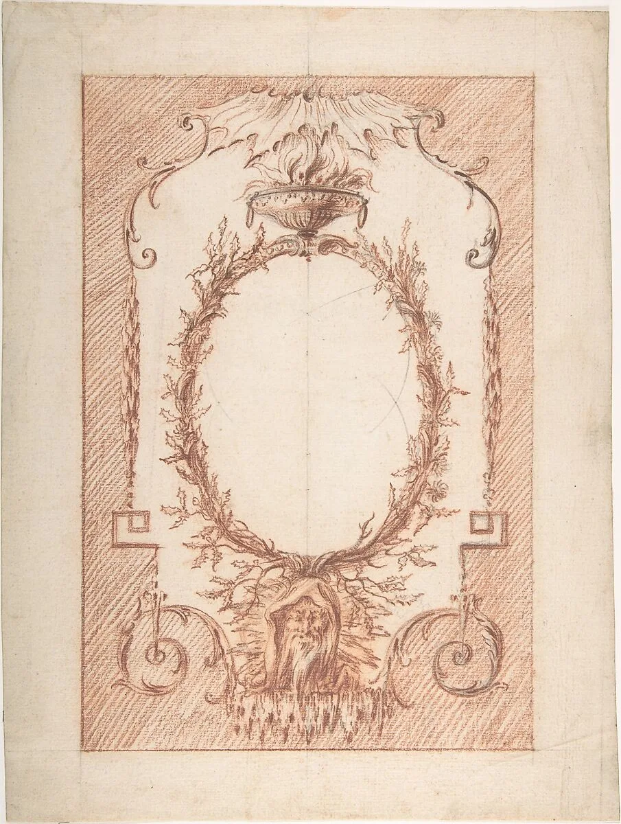 Design for Upright Decorative Panels — Anonymous, French, 18th century