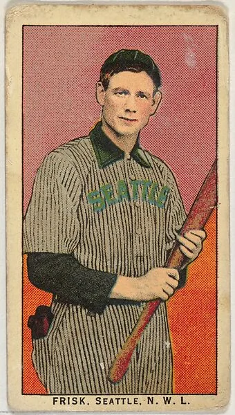 Frisk, Seattle, Northwestern League, from the "Obak Baseball Players" set (T212), issued by the American Tobacco Company to promote Obak Mouthpiece Cigarettes — American Tobacco Company